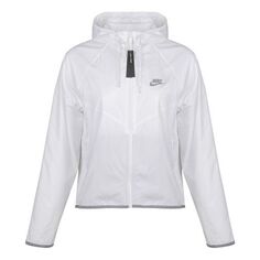 Куртка Nike Sportswear Windrunner Sports Splice Zipper With Cap Waterproof Jacket White, белый