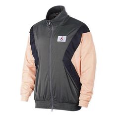 Куртка Air Jordan Flight Casual Sports Long Sleeve Stand Collar Jacket Grey/Pink, серый Nike