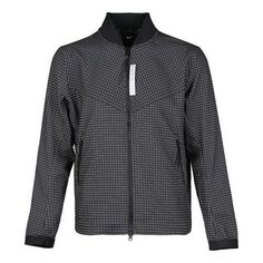 Куртка Nike Athleisure Casual Sports mesh Stand Collar Woven Jacket Black, черный