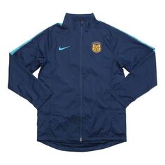 Куртка Nike Jiangsu Football Club Printing Stand Collar Soccer/Football Sports Jacket Blue, синий