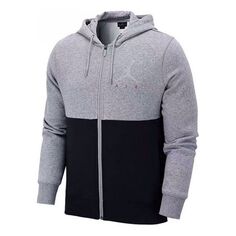 Куртка Air Jordan Basketball Casual Sports Hooded Jacket Black Gray Colorblock, черный Nike