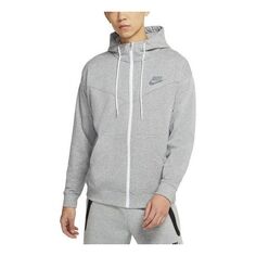 Куртка Nike Sportswear Casual Sports Alphabet Hooded Jacket Gray, серый