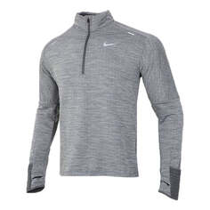 Толстовка Men&apos;s Nike Sphere Dri-FIT Half Zipper Fleece Stay Warm Running Training Long Sleeves Pullover Gray, серый