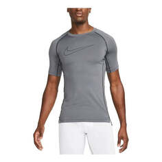 Футболка Nike Pro Dri-FIT Tight Short Sleeve Tops &apos;Grey&apos;, серый