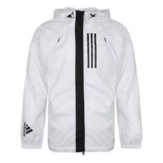Куртка adidas W.N.D Windproof Breathable hooded track Jacket White, белый