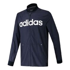 Куртка Men&apos;s adidas Logo Alphabet Printing Jacket Blue, синий