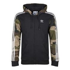 Куртка adidas originals Camouflage Zip Hoodie For Men Black, черный