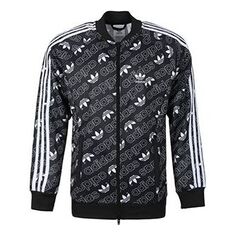 Куртка adidas originals Monogram TT Full Print Logo Sports Jacket Black, черный