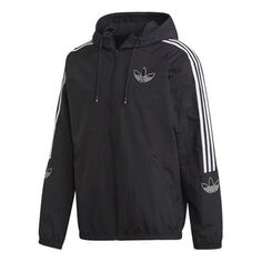 Куртка adidas originals Casual Sports Zipper Hooded Jacket Black, черный