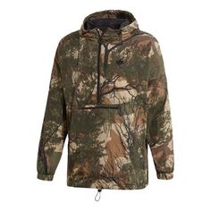 Куртка adidas originals Half Zipper Pullover Hooded Jacket Camouflage, цвет camouflage