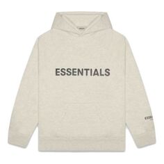 Толстовка Fear of God Essentials FW20 Pullover Hoodie &apos;Heather Oatmeal&apos;, серый