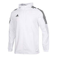 Куртка adidas Tiro21 Wb Soccer/Football Sports Hooded Jacket White, белый