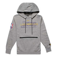Толстовка Nike NBA Los Angeles Lakers Courtside Pullover Hoodie &apos;Heather Grey&apos;, серый