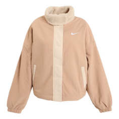 Куртка (WMNS) Nike Woven Fleece-Lined Jacket &apos;Hemp Sanddrift&apos;, цвет hemp/sanddrift/white