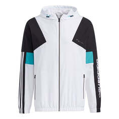 Куртка adidas neo M Cs Cb Wb 2 Logo Embroidered Contrasting Colors Sports Jacket White, белый