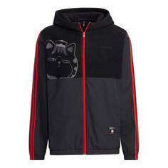 Куртка adidas neo x Crossover M Cny Ww Jkt Casual Sports Hooded Jacket Black, черный