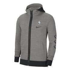 Куртка Men&apos;s Nike NBA New Orleans Pelicans Therma Flex Showtime Player Edition Printing Logo Zipper Hooded Jacket Gray, мультиколор