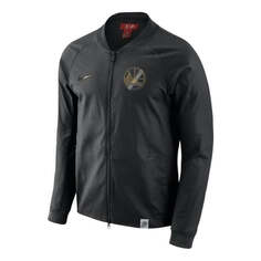 Куртка Nike NBA Golden State Warriors Solid Color Alphabet Numeric Stand Collar Zipper Jacket Black, мультиколор