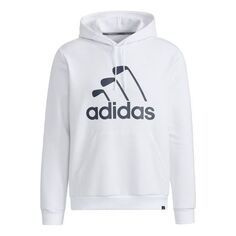 Толстовка Men&apos;s adidas Iron Logo Hoody Golf Alphabet Logo Sports White, мультиколор
