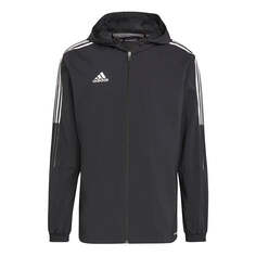 Куртка adidas Tiro21 Wb Soccer/Football Training Sports hooded Logo Jacket Black, мультиколор