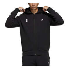 Куртка Men&apos;s adidas Wj Kn Gbl Jkt Martial Arts Series Sports Stylish Hooded Logo Jacket Black, мультиколор