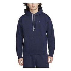 Толстовка Nike Solo Swoosh Fleece Pullover Hoodie &apos;Navy&apos;, синий