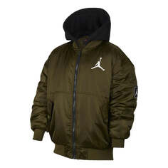 Куртка (PS) Air Jordan Hooded Bomber Jacket &apos;Olive Green&apos;, зеленый Nike