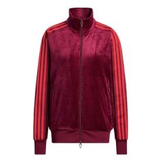 Куртка adidas x IVY PARK Crossover Velvet Sports Long Sleeves Jacket Couple Style Cherry Red, красный