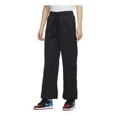 Спортивные штаны (WMNS) Air Jordan SS22 Brand Logo Solid Color Straight Sports Pants/Trousers/Joggers Black, черный Nike