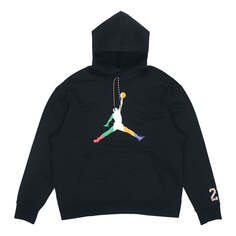 Толстовка Men&apos;s Air Jordan Multi-Color Large Logo Printing Autumn Black, мультиколор Nike