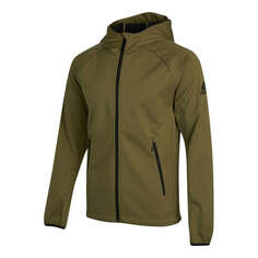 Куртка Men&apos;s adidas Outdoor Sports Fleece Lined Hooded Logo Jacket Olive, зеленый