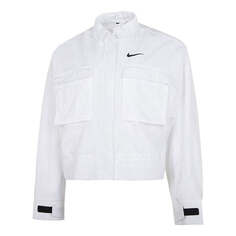 Куртка (WMNS) Nike AS W Nike Sportswear ESSNTL WVN JKT Jacket FIELD White, белый