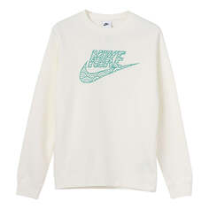 Толстовка Men&apos;s Nike Logo Casual Sports Round Neck Pullover White, белый