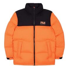 Пуховик FILA Unisex Stand-up Collar Down Jacket Orange, оранжевый
