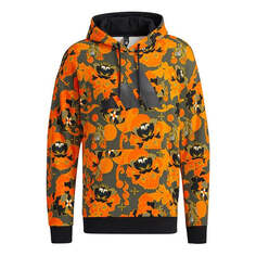 Толстовка adidas Aop Hoody Printing Casual Sports Pullover Orange Yellow, желтый