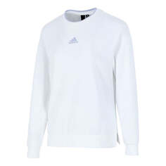 Толстовка (WMNS) adidas Logo Printing Sports Round-neck Sweatshirt White, белый