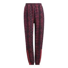 Спортивные штаны adidas x IVY PARK Crossover Full Print Snake Skin Printing Casual Sports Pants/Trousers/Joggers CHERRY Red, красный