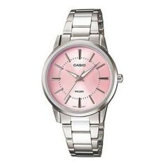 Часы CASIO Waterproof Stainless Steel Strap Pink Analog, розовый