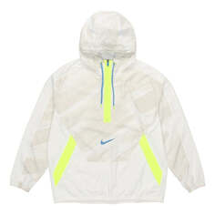Куртка Men&apos;s Nike Dri-fit Sport Clash Hooded Half Zipper Athleisure Casual Sports Pullover Jacket Autumn Creamy White, цвет creamy