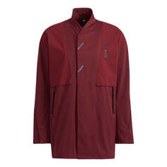 Куртка Men&apos;s adidas Wj Xia Long Jkt Martial Arts Series Logo Mid-Length Stand Collar Sports Jacket Brick Red, красный
