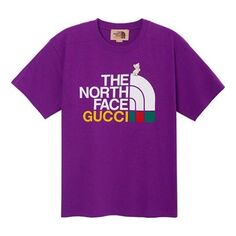 Футболка GUCCI x THE NORTH FACE Logo Tee &apos;Purple&apos;, фиолетовый
