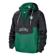 Куртка Nike NBA Premium Boston Celtics Casual Sports Splicing Hooded Jacket Green, зеленый