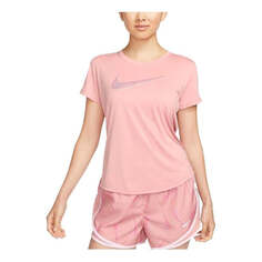 Топ (WMNS) Nike Dri-FIT Swoosh Short-Sleeve Running Top &apos;Red Stardust Fierce Pink&apos;, красный