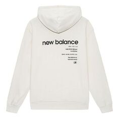 Толстовка New Balance Logo Printing Sports Loose Couple Style White, белый