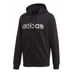 Куртка adidas Athleisure Casual Sports hooded Zipper Jacket Black, мультиколор
