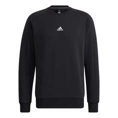 Толстовка Men&apos;s adidas Crew Sweat Logo Printing Round Neck Pullover Black, мультиколор