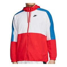 Куртка Nike Sportswear Colorblock hooded Logo Jacket &apos;Red White Blue&apos;, красный