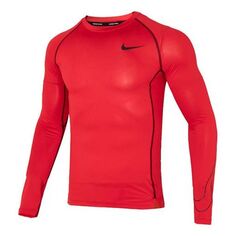 Футболка Nike Pro Dri-FIT Tight-Fit Long-Sleeve T-Shirt &apos;Red&apos;, красный