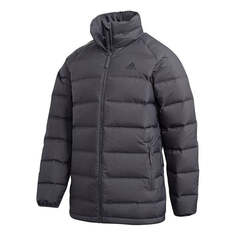 Пуховик adidas Helionic Stand Collar Stay Warm Casual Sports Down Jacket Gray, серый