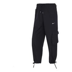 Спортивные штаны (WMNS) Nike Solid Color Pocket Loose Sports Pants/Trousers/Joggers Autumn Black, черный